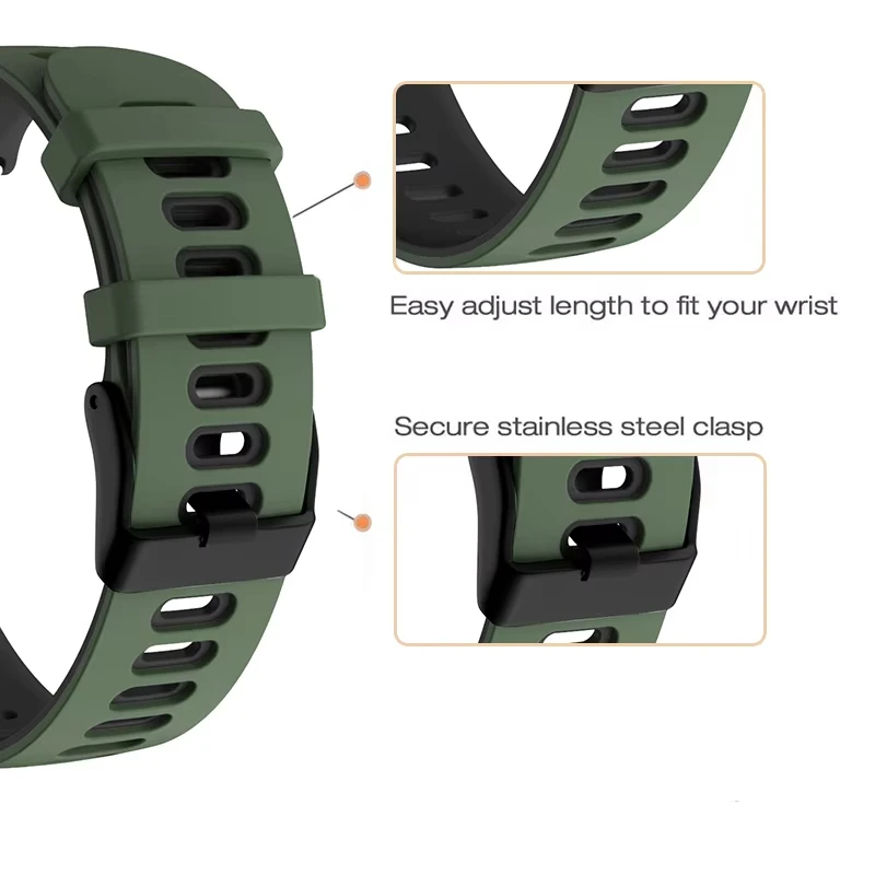 Cinturino in silicone bicolore da 22 mm per Huawei Watch 5 4 3 Pro 46mm cinturino sportivo per Huawei Watch GT 5 Pro/GT5 GT4 GT3 GT2 braccialetto
