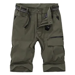 Mens Summer Quick Drying Casual Shorts Mens Outdoor Hiking Fishing Climbing Cargo Shot Pants Multi Pocket Tactical Sport Shorts