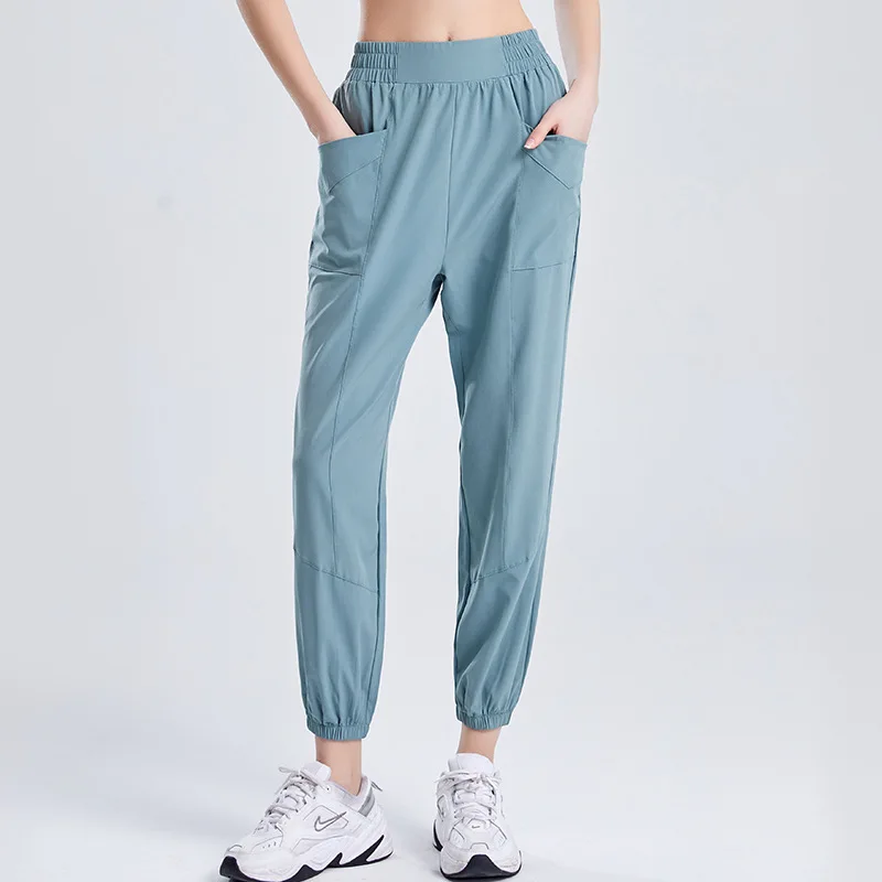 Women Jogger Pants High Waist Loose Sports Yoga Harem Pant Quick Dry Running Trousers With Pocket Gym Fitness Sweatpants Female