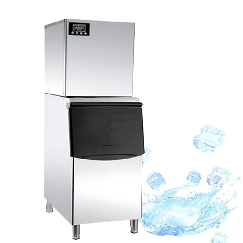 Commercial Ice Maker Fully Automatic Milk Tea Shop Large Hotel Bar Counter KTV Square Ice Cube Making Machine Large Capacity