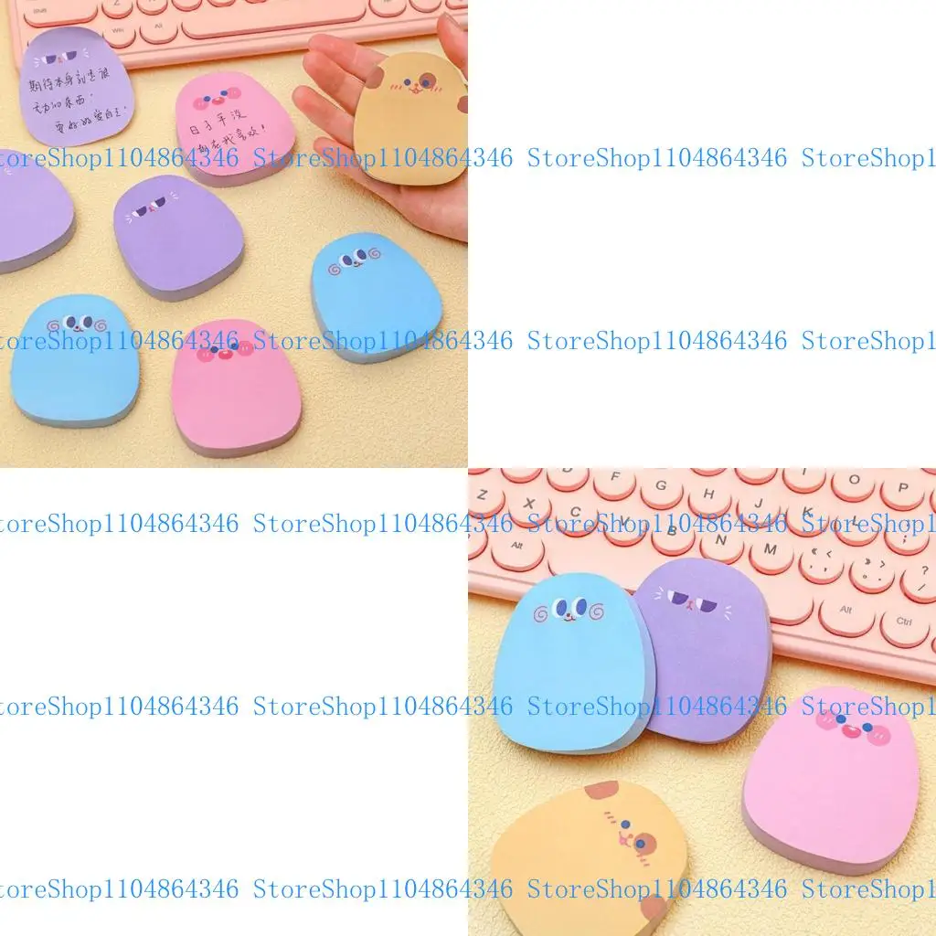 5Asd 60 feuilles nouveauté note note auto-adhéive Paper Paper Cartoon Note Paper 2.3x2.5in pour Fridges Computer Notebook