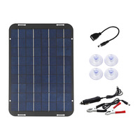 For Boat For Motorcycle Portable Battery Maintainer 30W Solar Panel Camping 12V USB Output Voltage Multi-layer Laminates