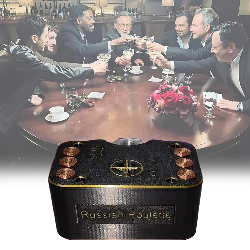 لعبة احتمال الروليت؛ مجموعة جيب الروليت الروسية المطبوعة ثلاثية الأبعاد؛ ألعاب العجلات التفاعلية للمتعة