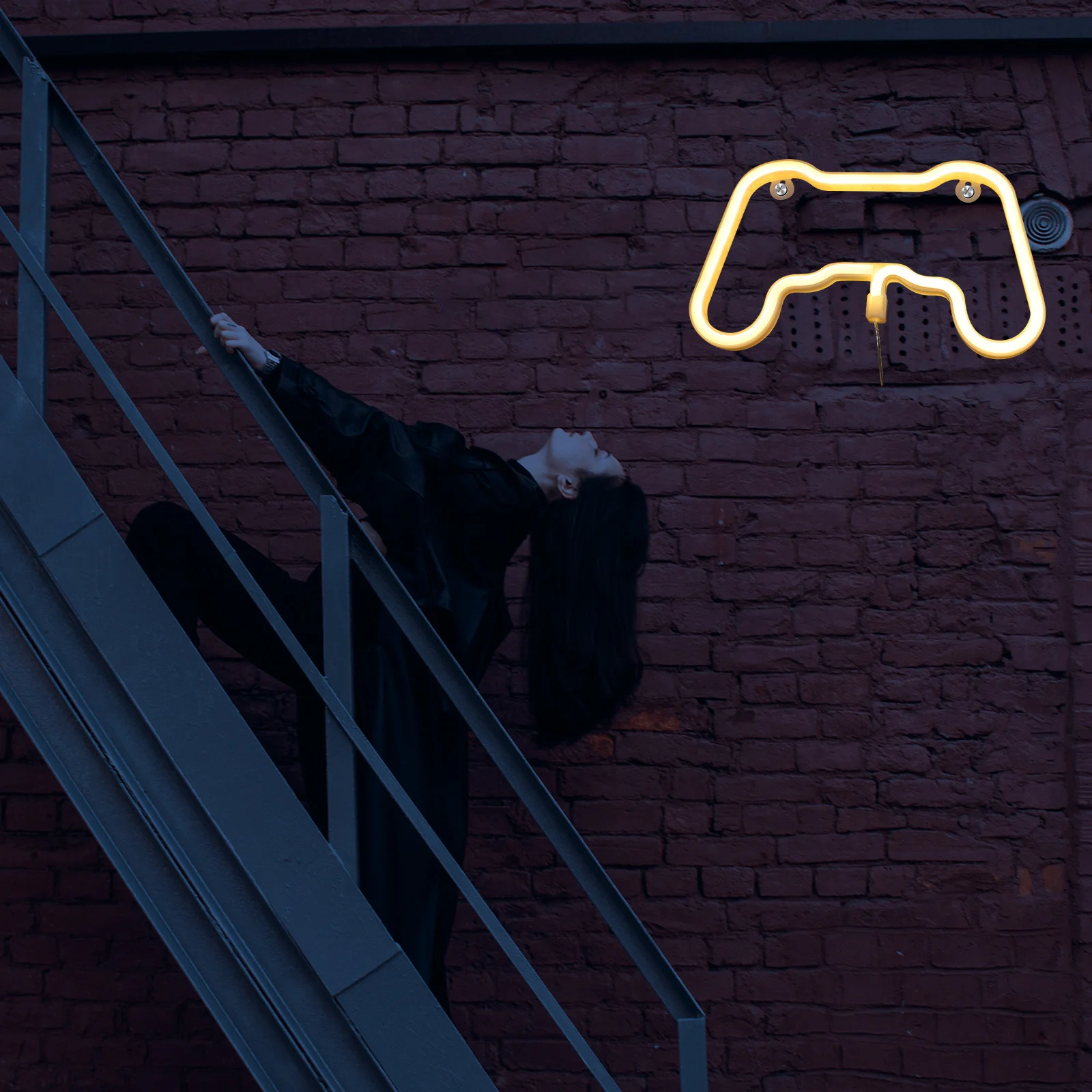 وحدة تحكم في الألعاب، علامة نيون، ديكور بإضاءة LED، شكل إبداعي، تأثيرات إضاءة فريدة من نوعها، ديكور ضوء ليلي لغرفة النوم