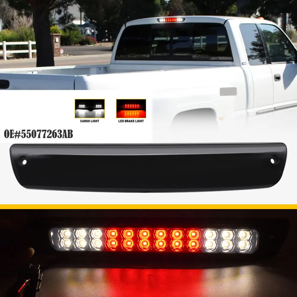LED Tail Light High Mount Third 3rd Brake Taillight Rear Stop Lamp For Dodge Ram 1500 2500 3500 1994 1995 1996 1997 1998-2004