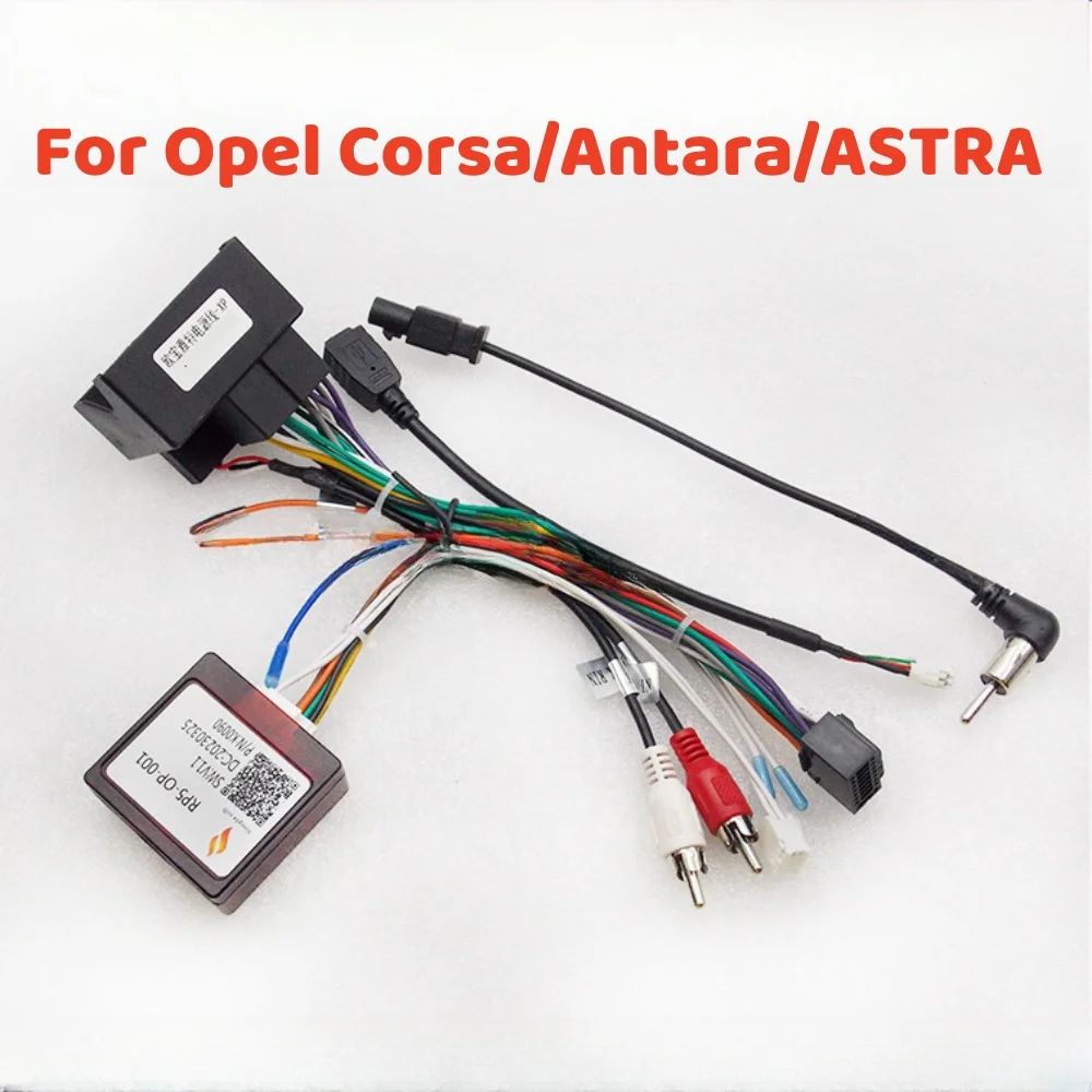 

For Opel Corsa 2015/Antara 2008-2013 /ASTRA 2007 Car Audio 16 Pin Android 2 Din GPS Video Power Cable Adapter With Canbus Box