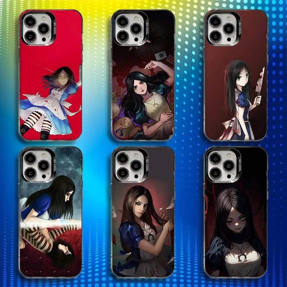 

Game A-Alice Madnes Return Phone Case For iPhone 17,16,15,14,13,12,X,8,Pro,Max,Plus,E,SE4,Air,Mini IMD Matte Black
