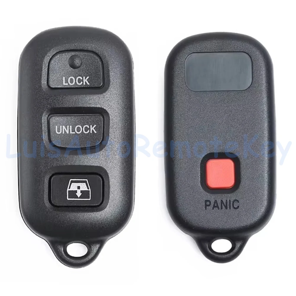3+1 Buttons Modified Remote Car Key Fob 433MHz for Toyota Tacoma Tundra Sequoia 4Runner 1998-2007 FCC ID: ELVATDD / ELVAT1B