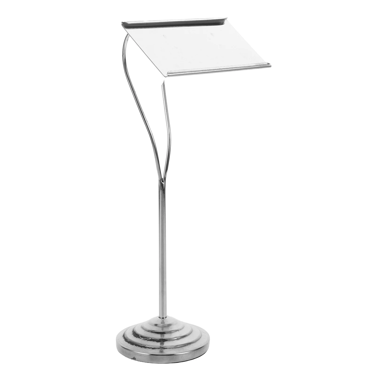 

Stainless Steel Display Tray Menu Holders Tables Sign s Number Cards Signs Clip Material Stable Base Versatile Use