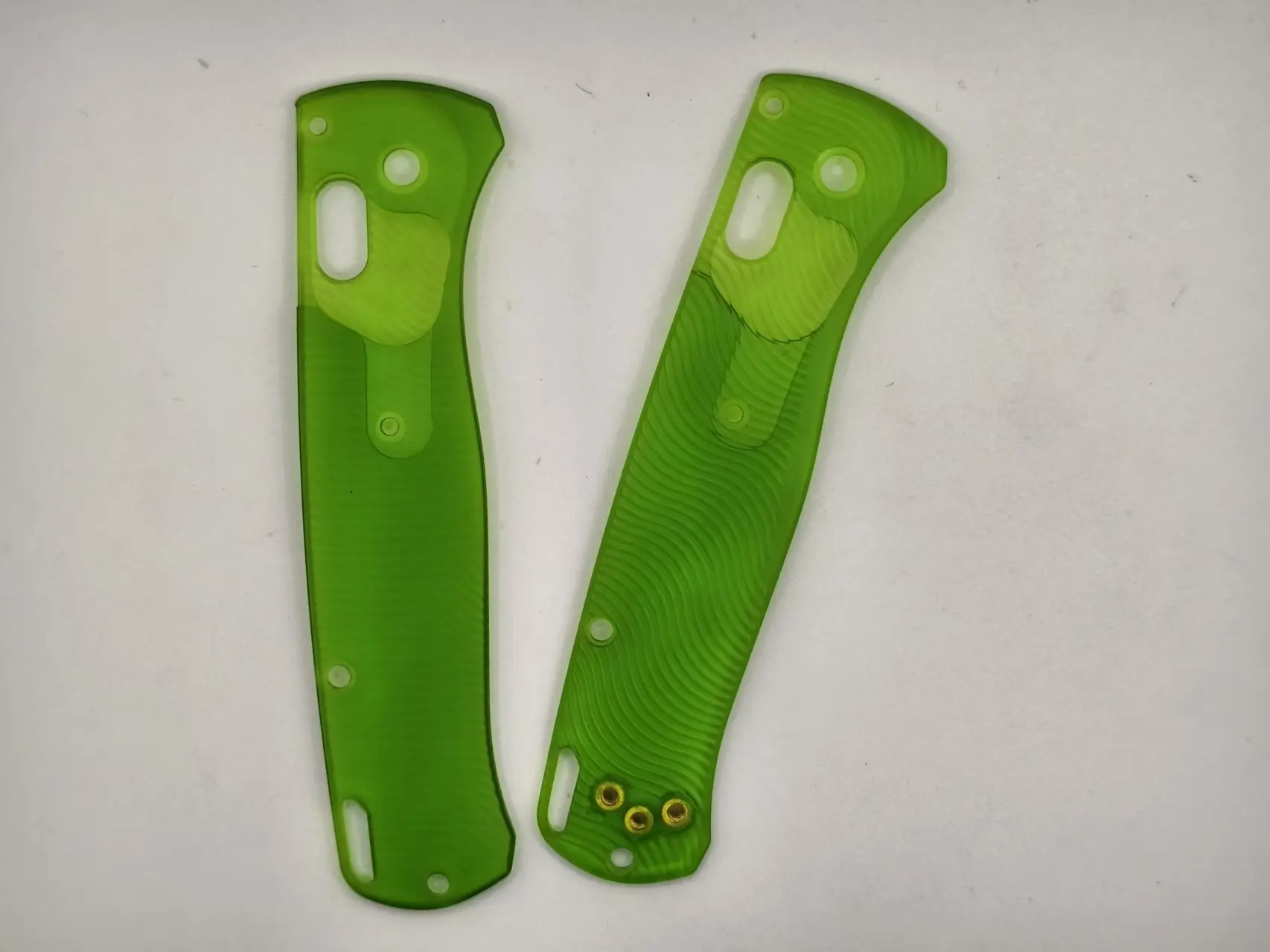 1 Pair Green Transparent Acrylic Handle Scales for Benchmade Bugout 535 Knives