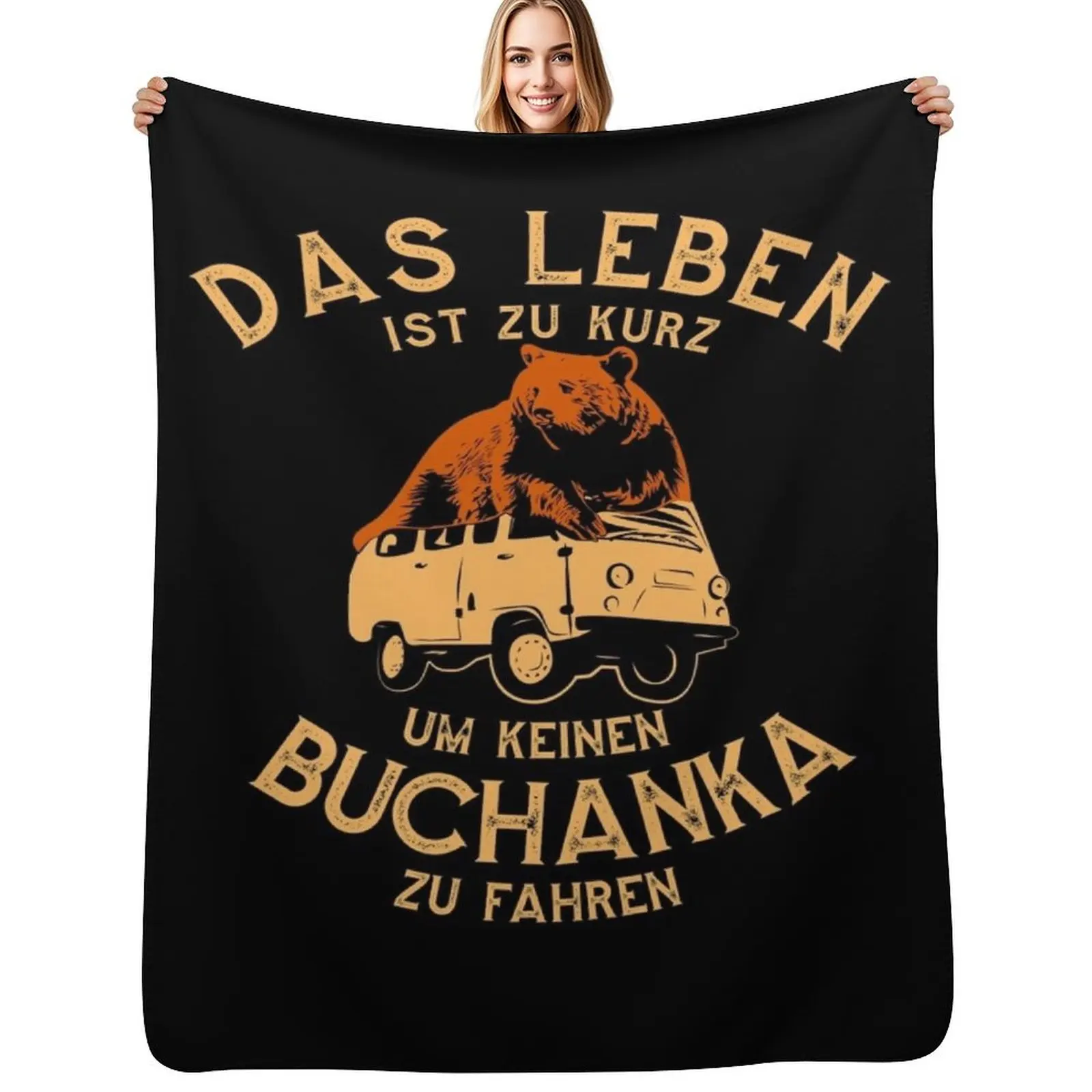 Life is too short not to drive a Buchanka Design Throw Blanket Cozy Throw Blanket for Bed Sofa Chair
