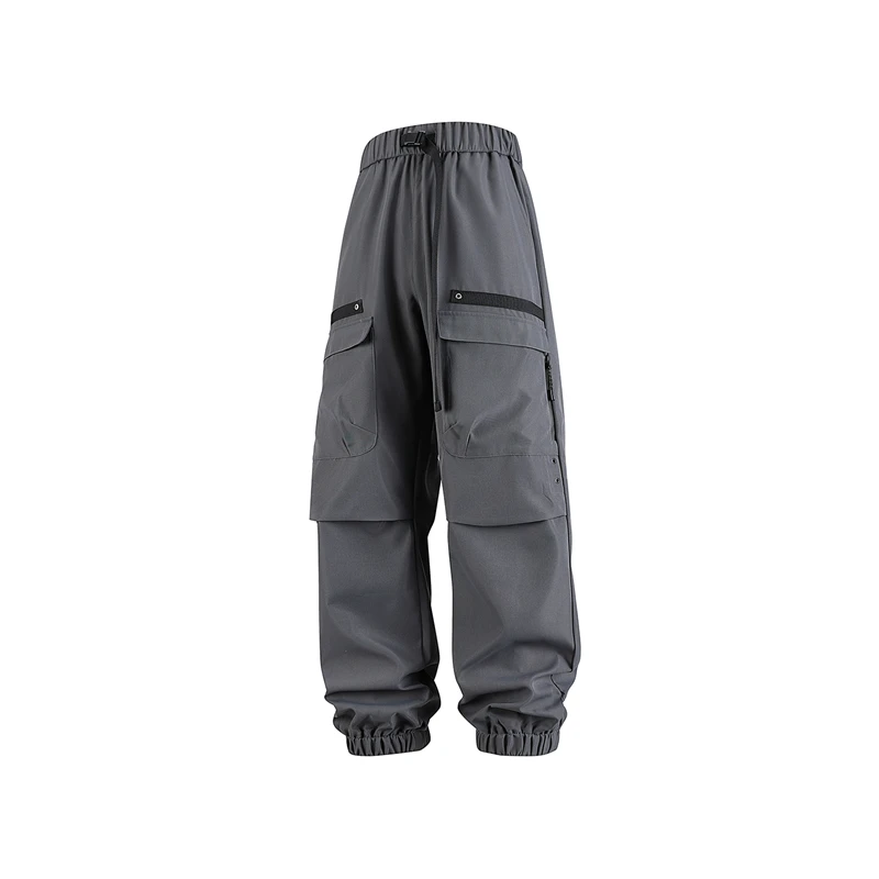 الخريف بلون السراويل العمل الأساسية الرجال فضفاضة المشي لمسافات طويلة وتسلق الجبال متعددة جيب ملابس رياضية المظلة السراويل #3