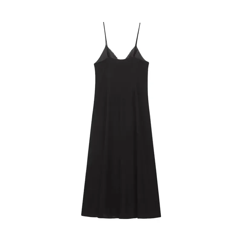 

Women's Sleeveless Backless Dress, Sexy V-Neck, Embroidered, Mid-length, Elegant, Beach Holiday, Female Fashion, Summer