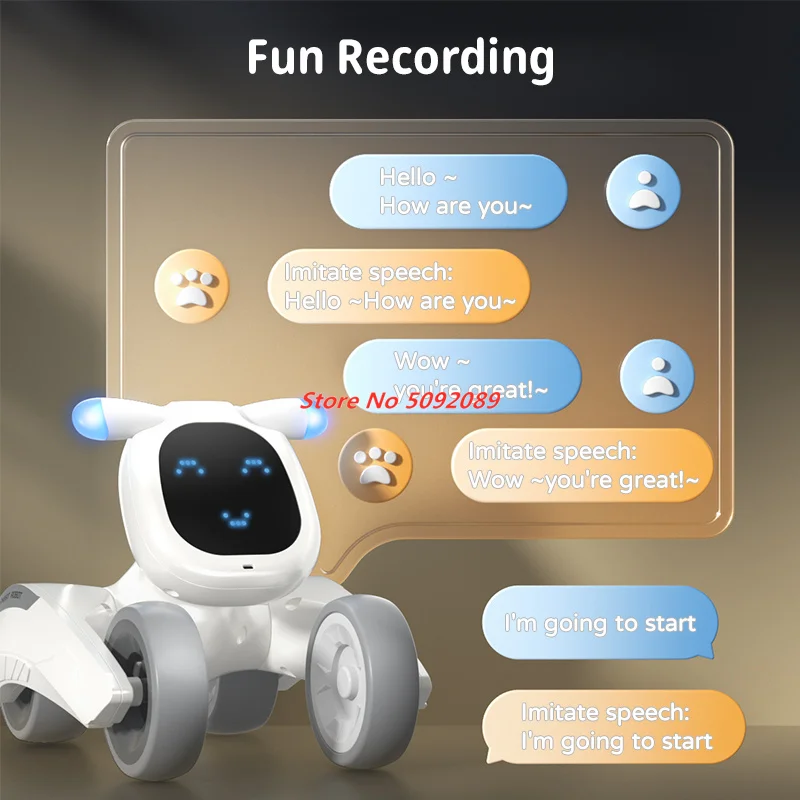 Smart Voice Control Program Robot Dog Talking RC Robot 2.4Ghz Walk & Dance Interactive Pet RC Robot  Intelligent Kid Gift Toys