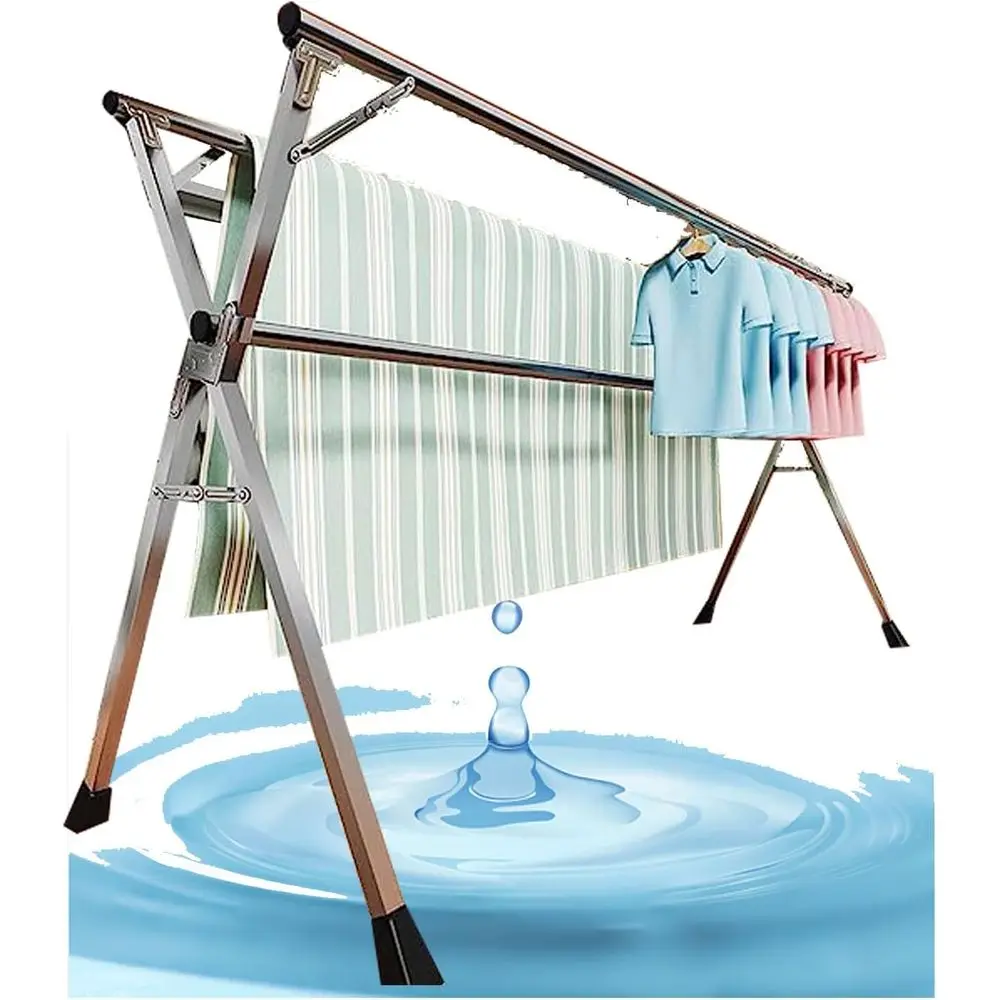 

Регулируемая сушилка для белья из нержавеющей стали для дома и улицы - 200 см/79 дюймов