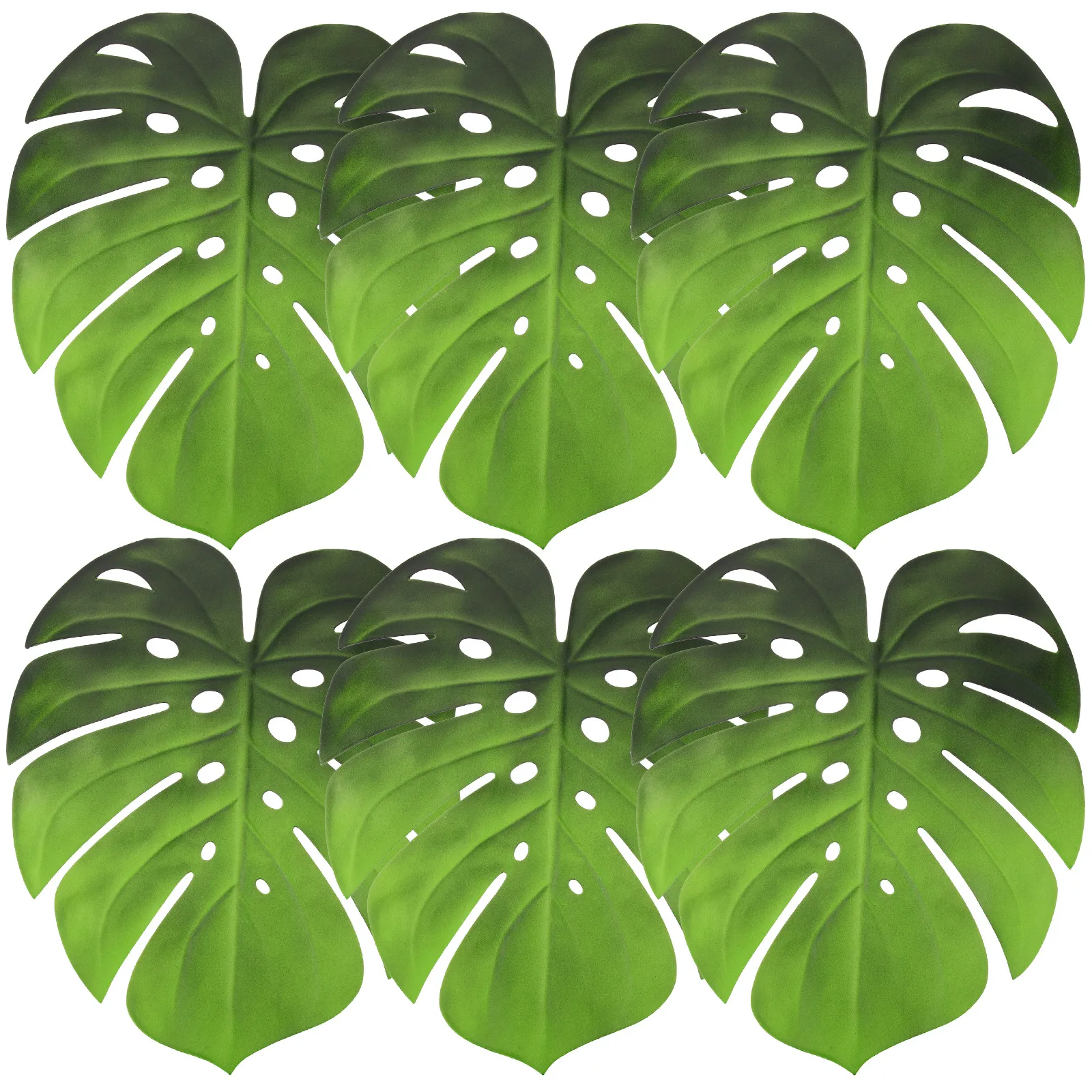 

6 Pcs Anti-slip Heat-insulated Table Mat Washable Outdoor Mats Monstera Leaves Placemats Leaf Baby