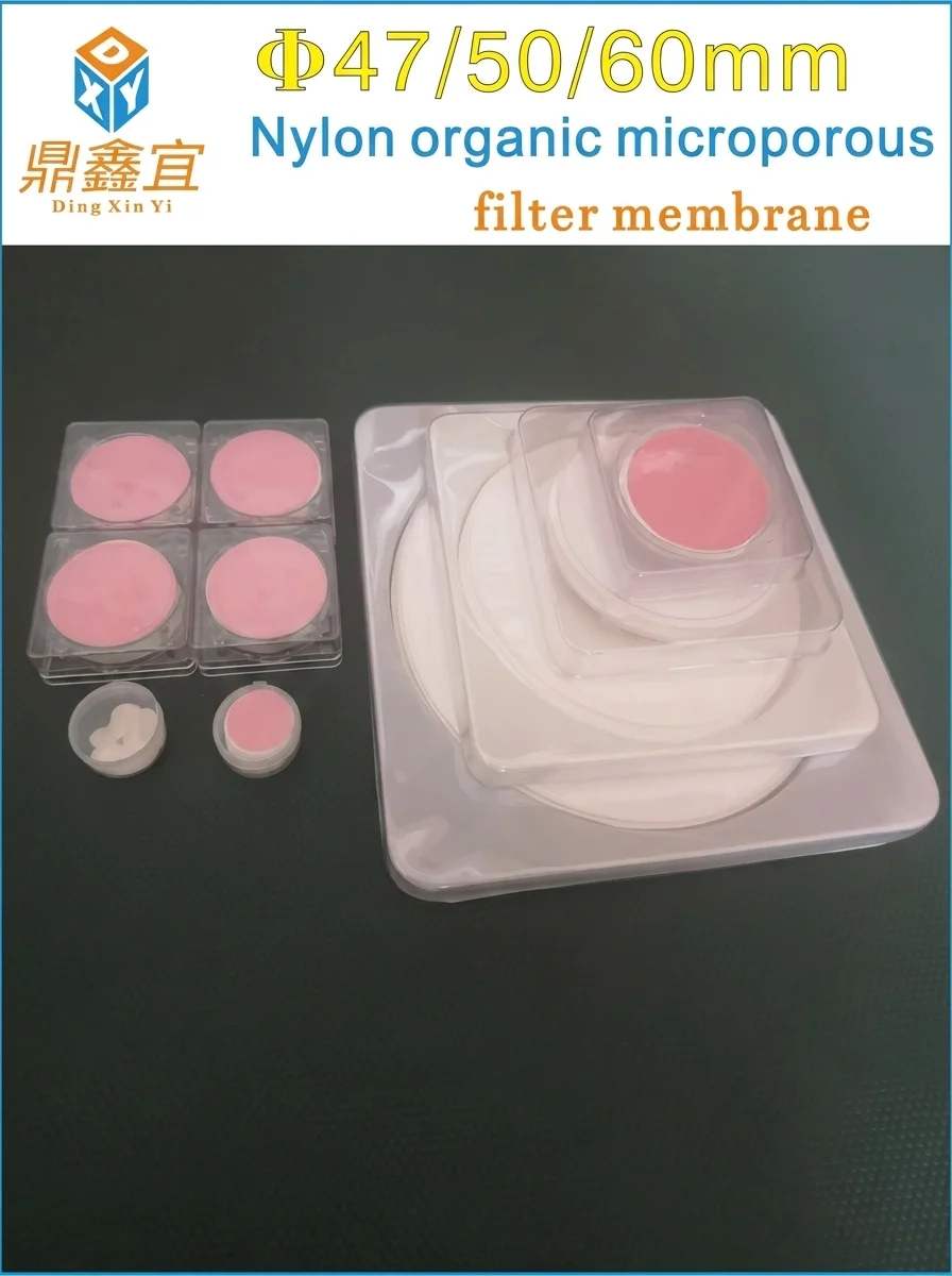 50 Pcs Lot Microporous Membrane Filter Nylon Diameter 47MM 50MM 60MM Micro Filter Membranes  Pore Size 0.22/0.45/0.8/1/5Um