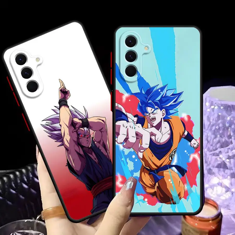 Case for Samsung Galaxy A34 A22 A24 A73 A21s A25 A26 A54 A53 A52 A56 A35 A36 Back Phone Cover Dragon Ball Color Goku