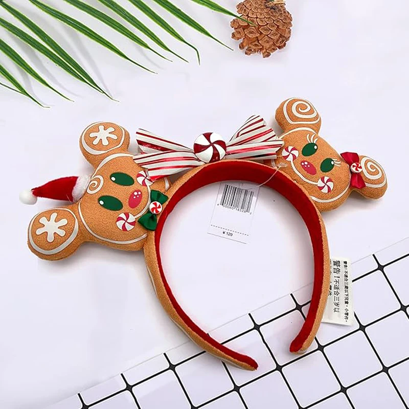 Disney Christmas Minnie Mouse Headband Holiday Party Princess Hairband COSTUME Headband Cosplay Plush Adult/Kids Headband Gift
