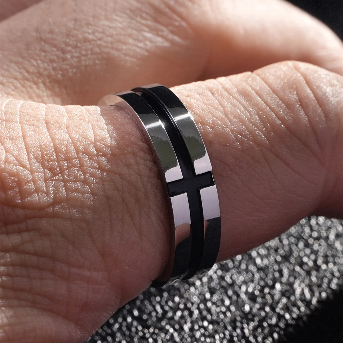Viking Rune Stainless Steel Rings For Men Retro Cross No Fading Jewelry Accessories Party Gift