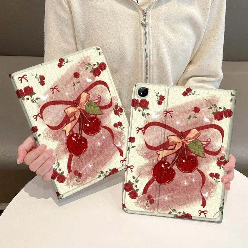 

Cherry Bow Creative Pattern For Vivo IQOO Pad2 Pad3 Pad5 Air SE Pro 12.1 12.3 13 11.5 11 inch Tablet Case