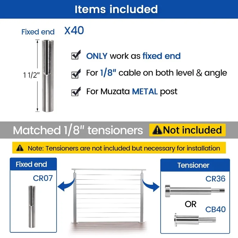 Invisible Cable Railing Kit Terminal Cable Railing Toggle Anchor Angle Cable Railing Kit Adjustable T316 Stainless Steel