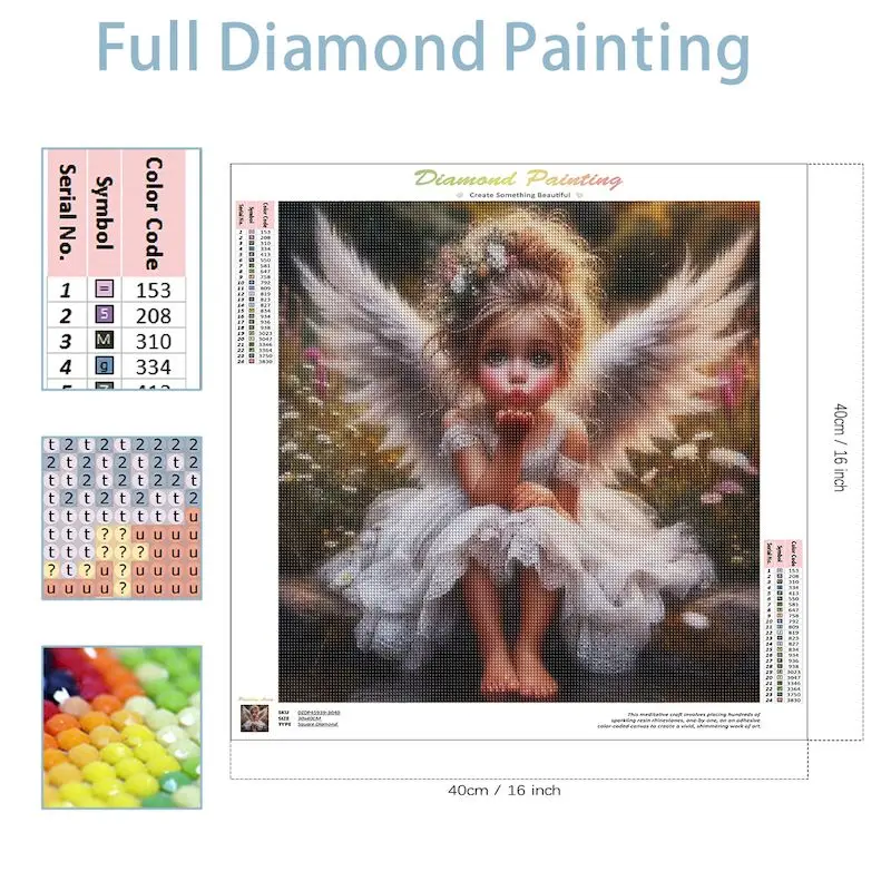 SDOYUNO DIY 5D Diamond Painting Fairy Full Round Mosaic Landscape Picture Cross Stitch Kit Art Rhinestone DIY Hobby Home Decor - Detail 1