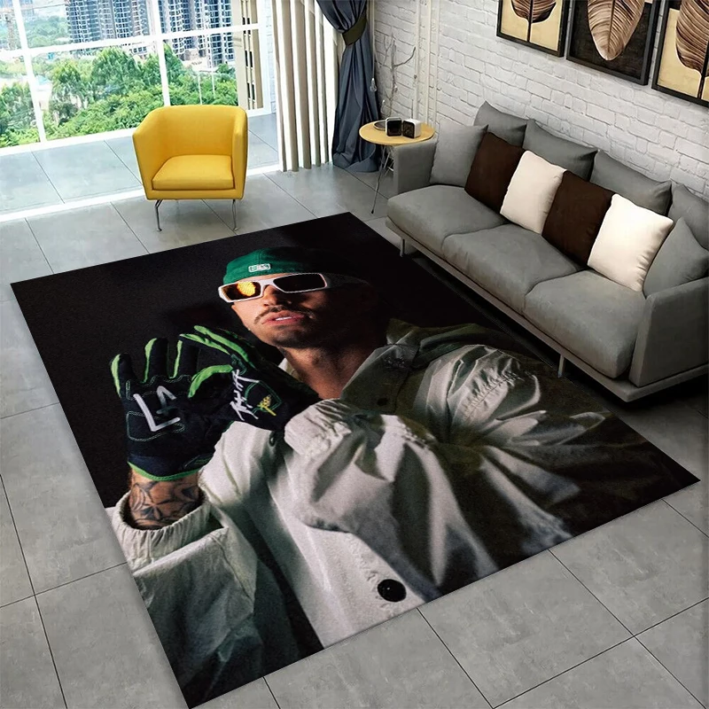 Pop Music Feid Ferxxo Hiphop Carpet Rug for Playroom Bedroom Living Room Sofa Home Decor,kid Game Area Rug Non-slip Floor Mat