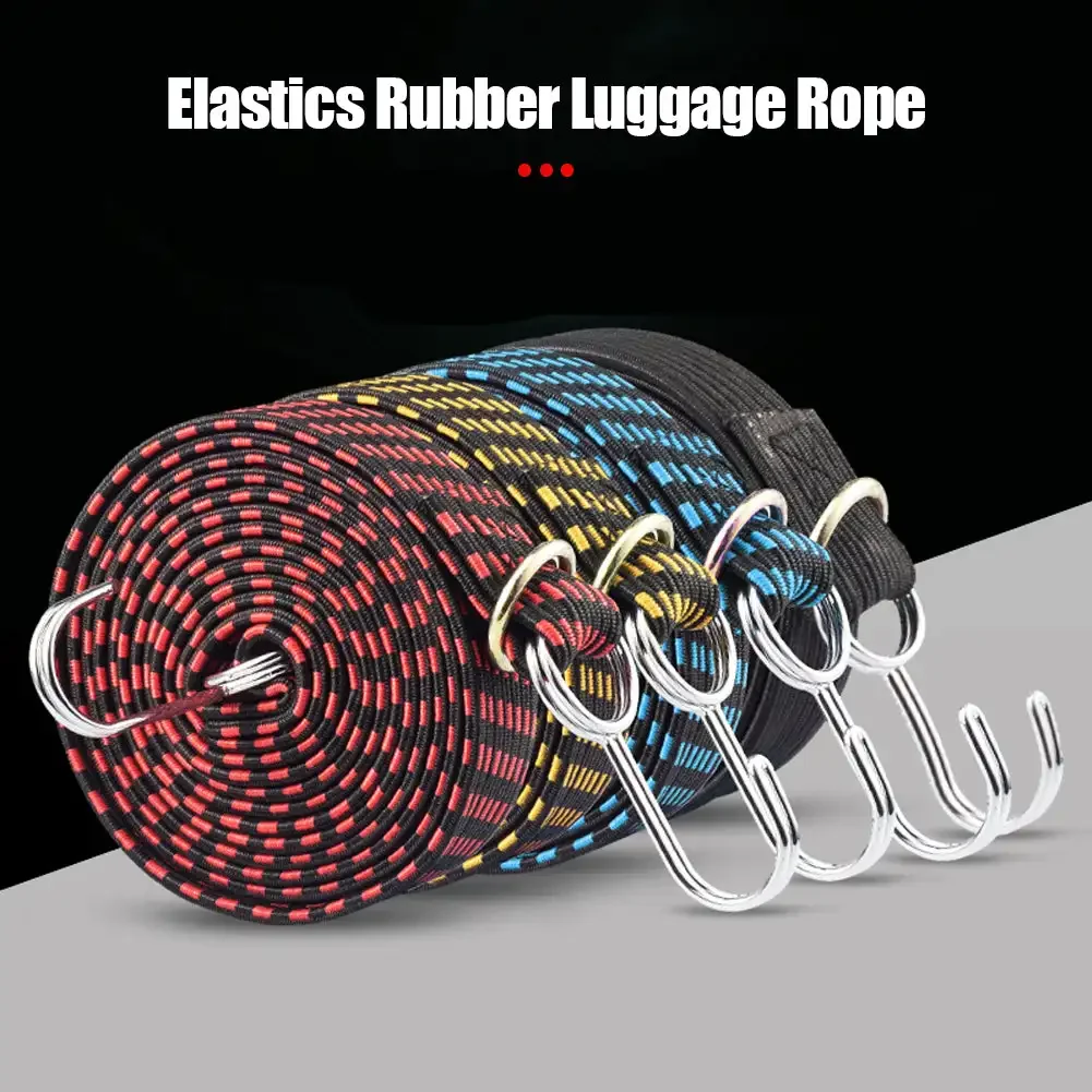 

New Elastics Rubber Luggage Rope Cord Hooks Bikes Rope Tie Bicycle Luggage Roof Rack Strap Fixed Band Motorcycle Accessories