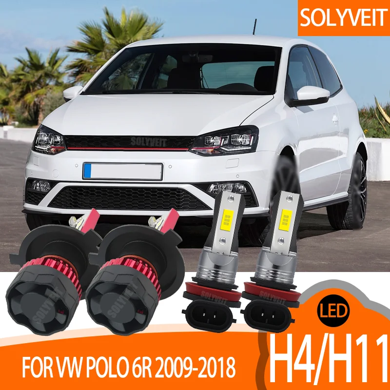 

12v High Impact LED H4/H11 Headlight Foglamp Bulbs Shock Resistant FOR VW Polo 6R 2009-2011 2012 2013 2014 2015 2016 2017 2018