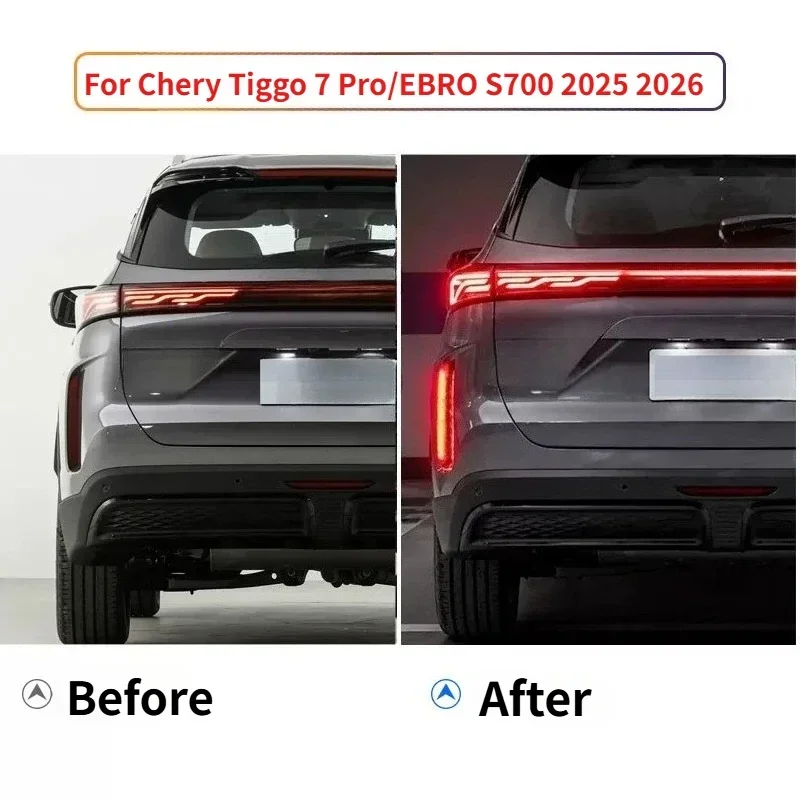For Chery Tiggo 7 Plus / Omoda C7‌ 2025 2026 Car Rear Bumper Light Reflector Modified LED Driving Brake Navigation Lights detail image 3