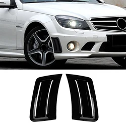 For Mercedes Benz W204 S204 C63 AMG 2007-2010 Front Bumper Spoiler Splitter Air Intake Trim Cover ABS Tuning ABS Glossy Black