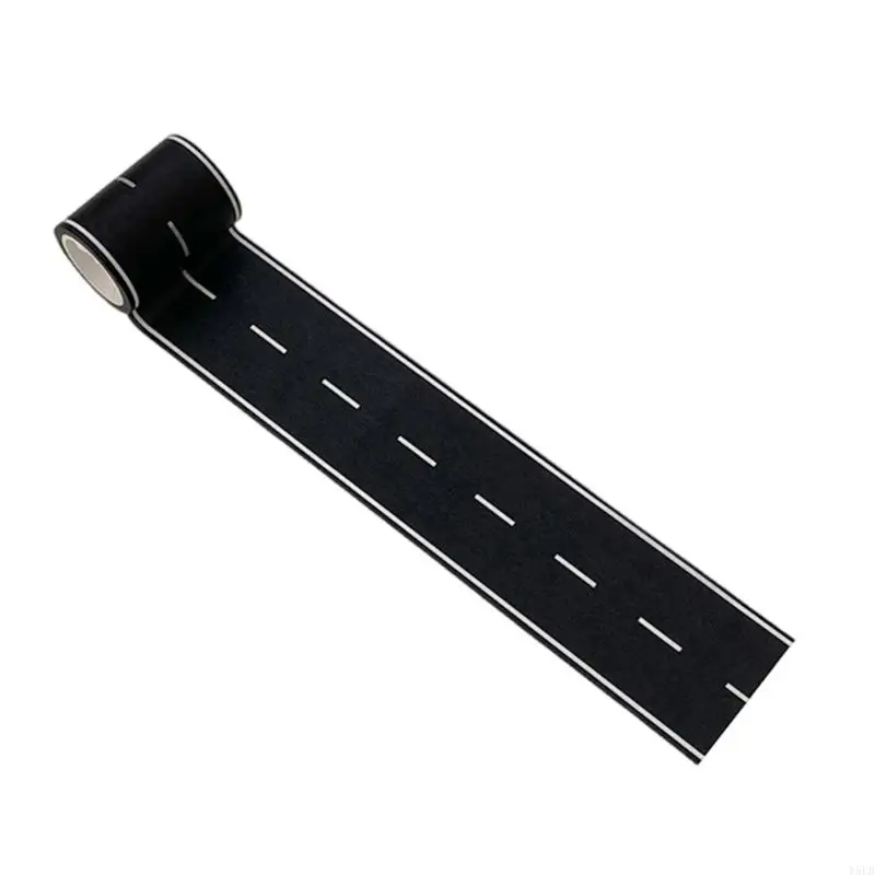 

Y5LB Adhesive Racetrack Tape 50mmx5m Decorative Road Track Tape Scrapbooking Tape for Art Craft Journaling Party Decoration