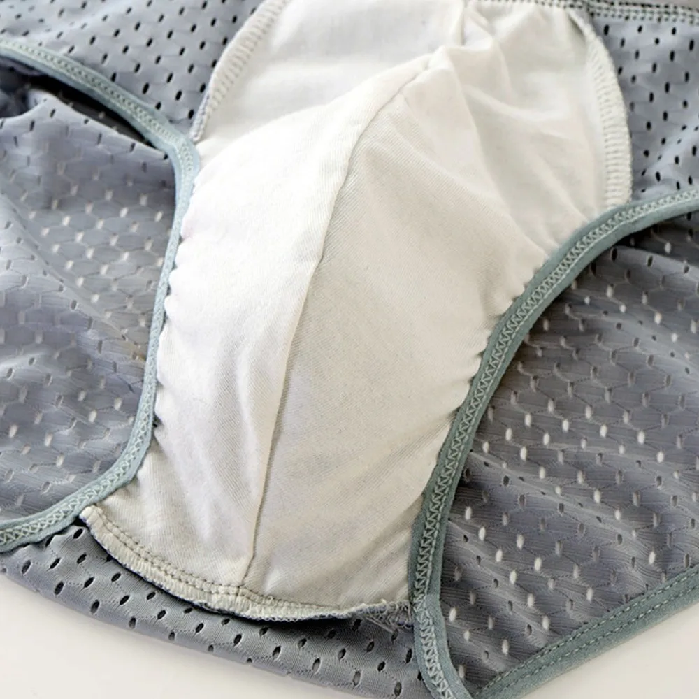 رجل الملابس الداخلية سلس شبكة الحرير الجليد سراويل داخلية للرجال مثلث الملابس الداخلية الرطوبة فتل حجم كبير 2XL 5XL