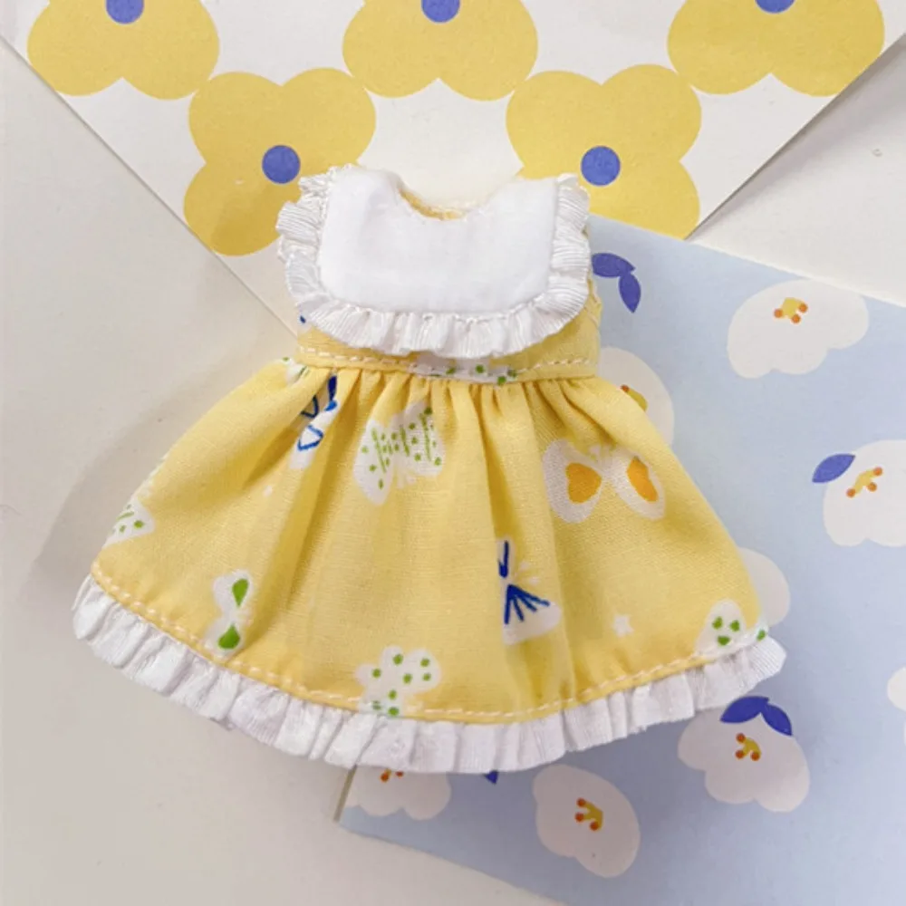 

New Handmade Printed Dresses Fashion 6 Styles Clothes Skirt Accessories Dolls Sleeveless Tops for 1/11 OB11 Dolls/for 1/12 BJD