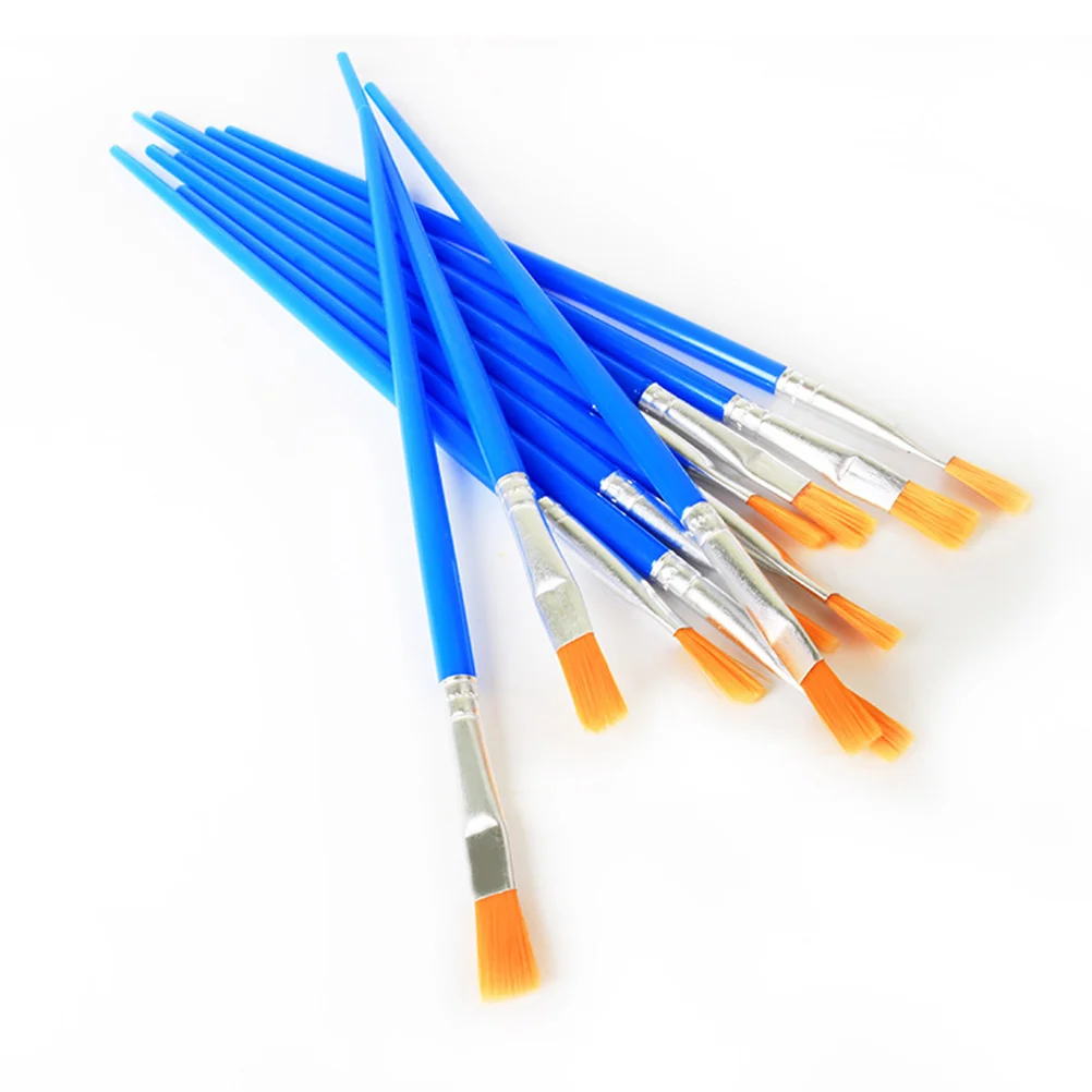 

50pcs Paint Brush Set Nylon Hair for Watercolor Oil Painting Craft Tool Lightweight Reshape Tip Supplies