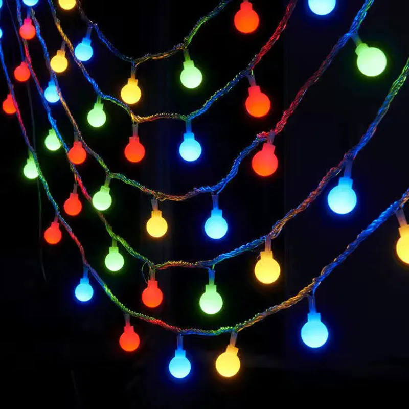 LED Ball USB Power Garland Fairy Lamp String Outdoor Light Warm Colorful Christmas Wedding Party Decor Room DIY Decoration