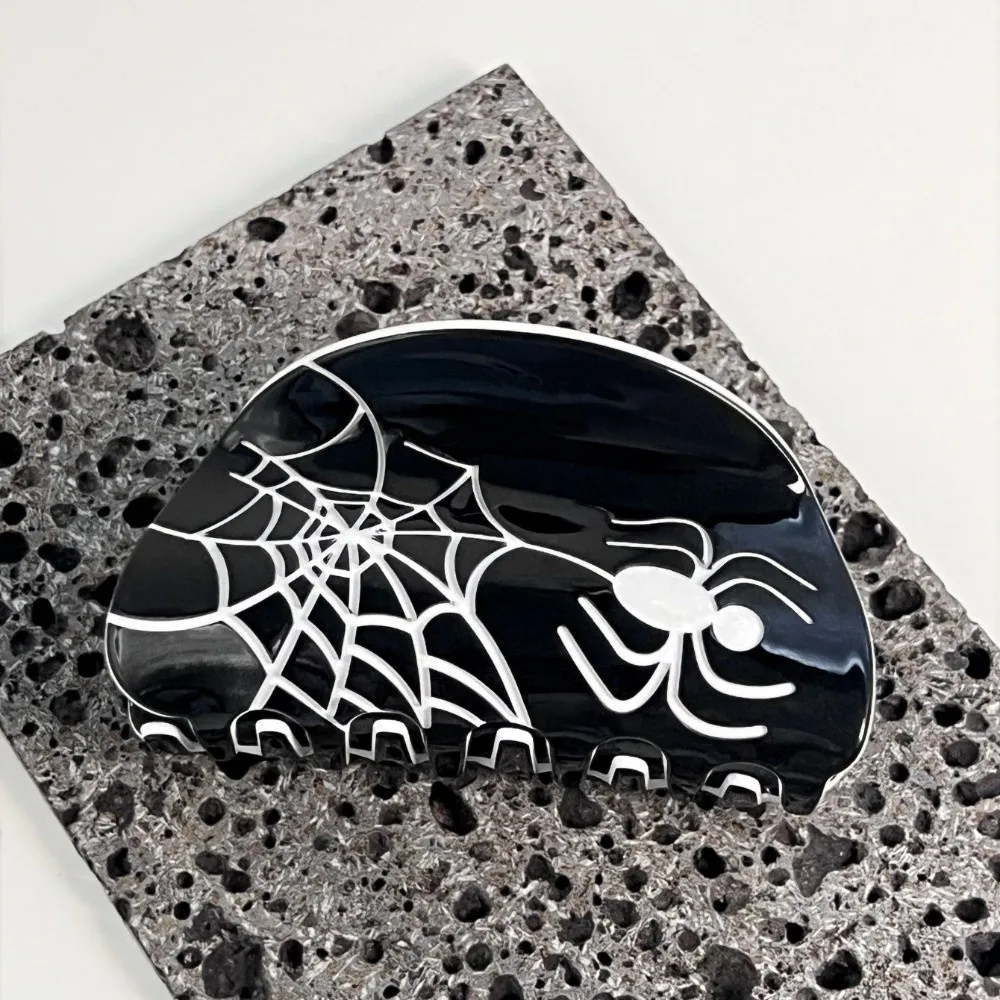 Sombrero de bruja acrílico, garra para el pelo de Halloween, esqueleto, telaraña, calabaza, horquilla, corazón, cabeza de calavera, pinza para el pelo de fantasma, accesorios para festivales