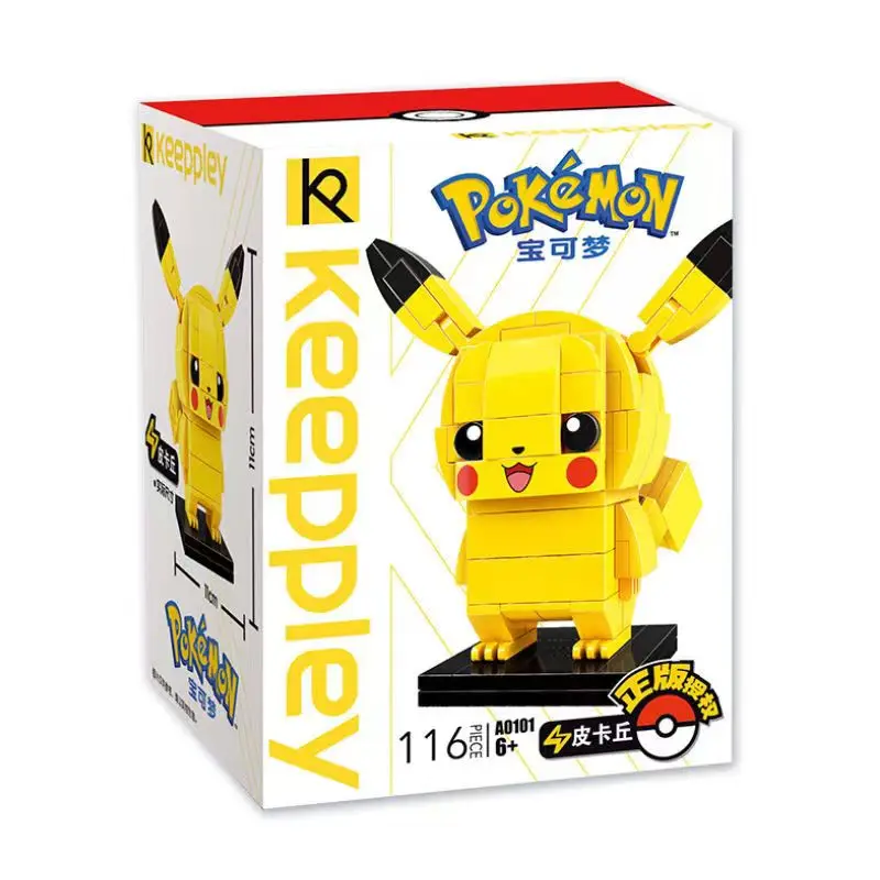 Pokemon Building Blocks Bricks Kits Pikachu Charmander Eevee Venusaur Cartoon Anime Pokéball Model Figures Toy for Children Gift