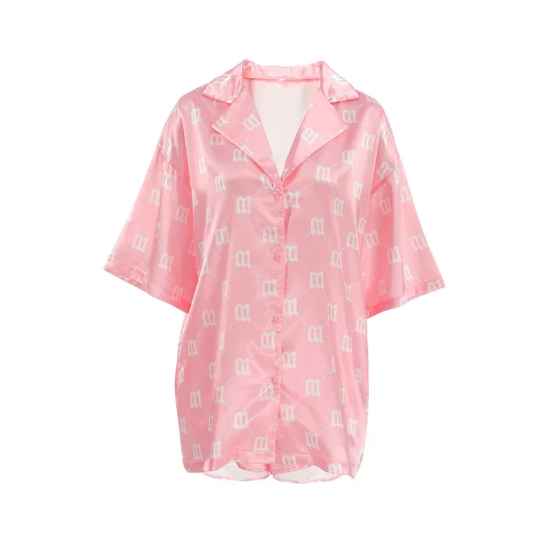 

2024 New Fashionable Pink Pajamas Loose Shorts Women's Home Wear, Outerwear