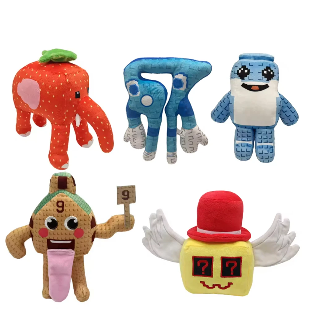 

1-10Pcs/Set Steal A Brainrot Game Plush Funny Plush Tongue Spitting Handheld Number 9 Stuffed Digital Doll Toy Soft Gift