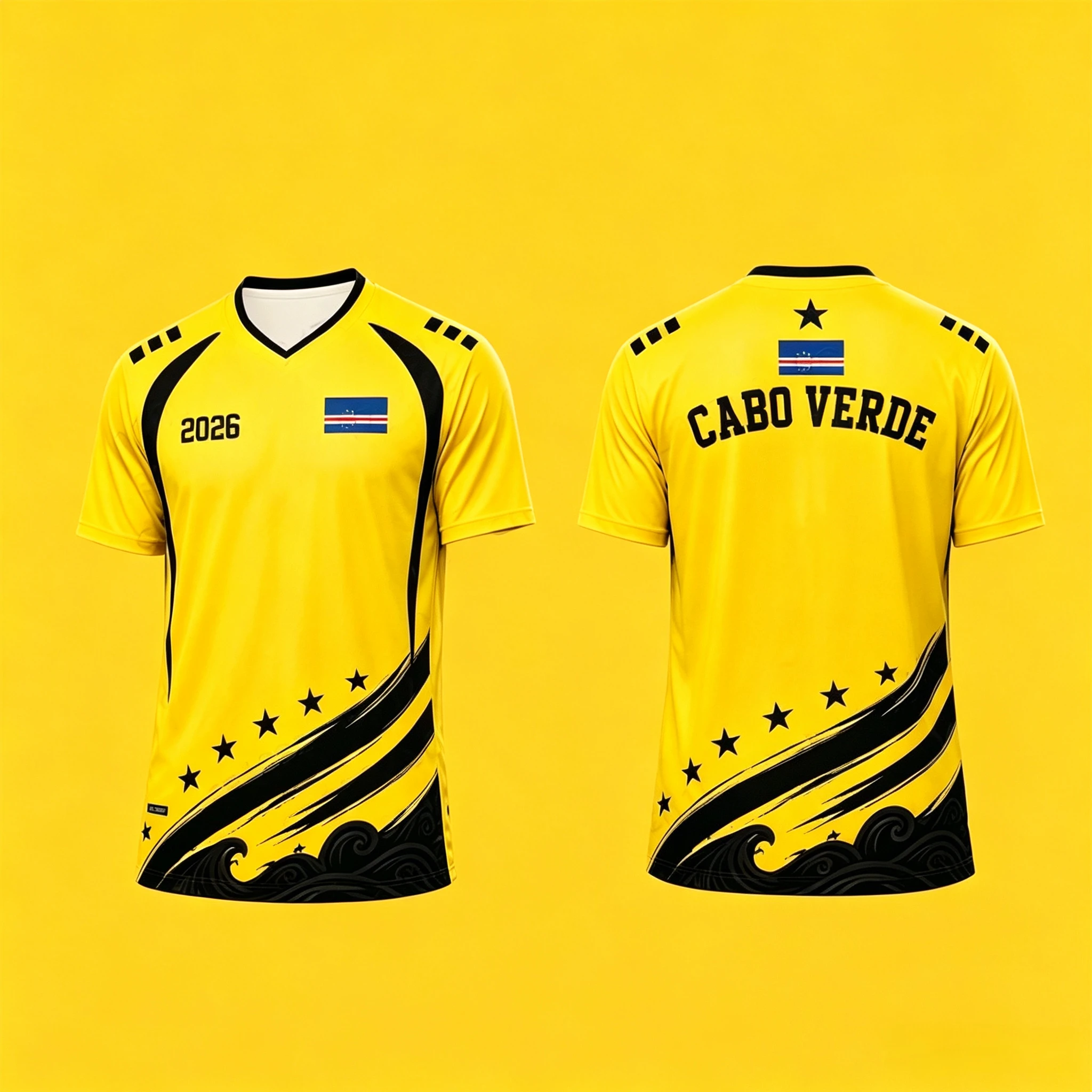 2026 Cabo Verde No.1 Vozinha Football Jersey Soccer Shirt Top Loose Breathable Speed Drying Sportswear Top Men Women T-Shirt