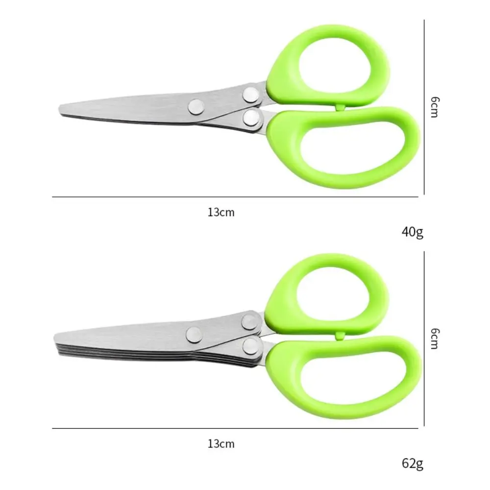 Stainless Steel Kitchen Scissors 3/5 Layer Multi-functional Vegetable Cutter with Brush Kitchen Cutting Shears