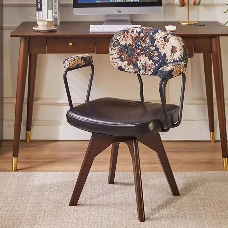 

Comfortable Office Desk Swivel Chair with Backrest Ergonomic Adjustable Seat for Home Study Black Computer Chair