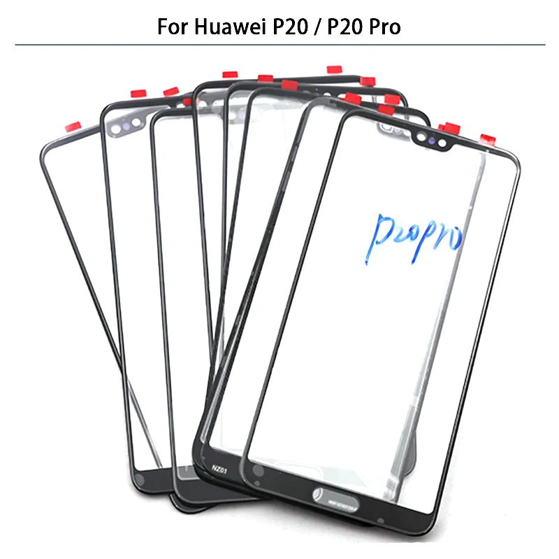 New For Huawei P20 P20 Pro Touch Screen LCD Front Outer Glass Panel Lens For Huawei P20Pro Touchscreen Glass Cover OCA Replace