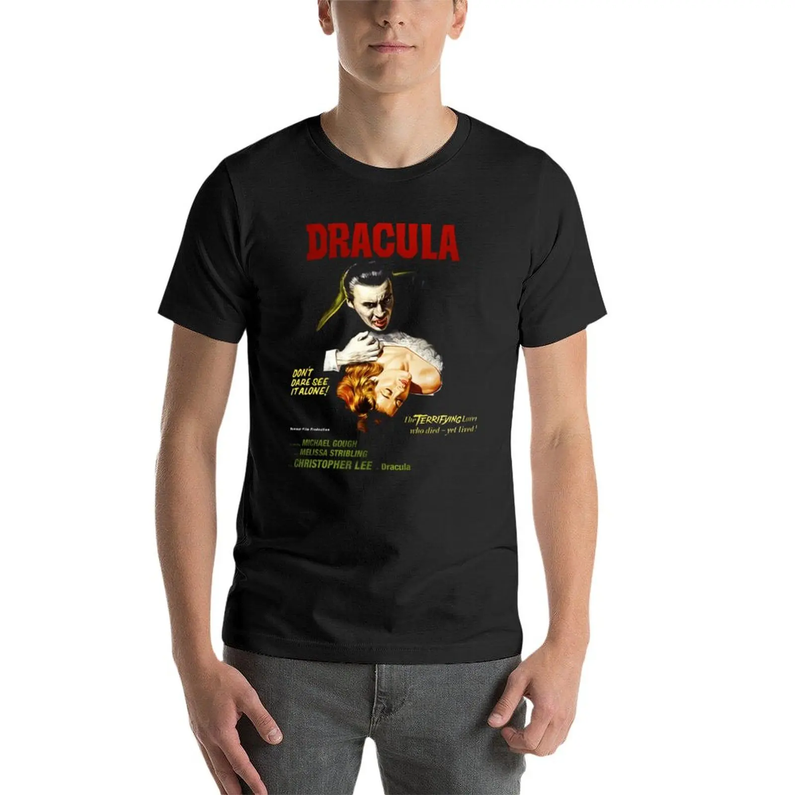 Vestuário Estético do Drácula Masculino, Camisetas da Alfândega, Nova Edição