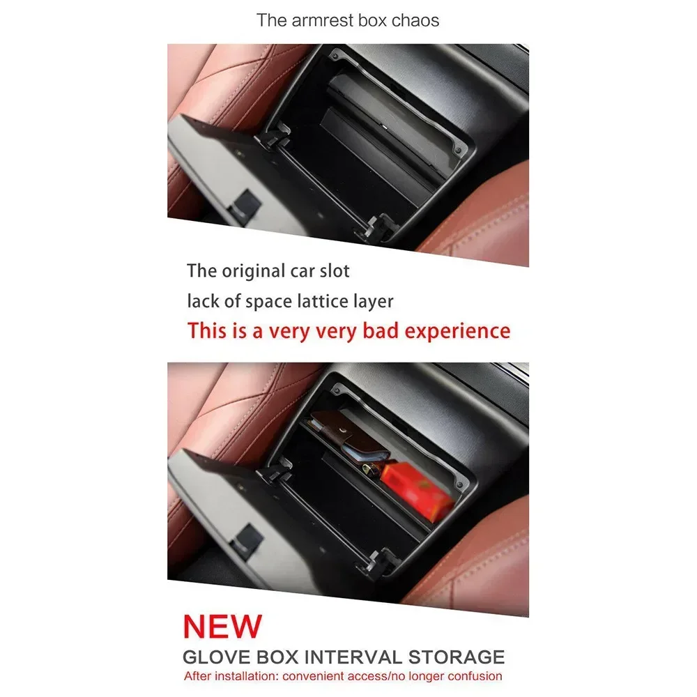 

For Mazda MX-5 RF MIATA 2019 Glove Box Organizers 100% Brand New ABS Adjustable In Size Center Console Organizer