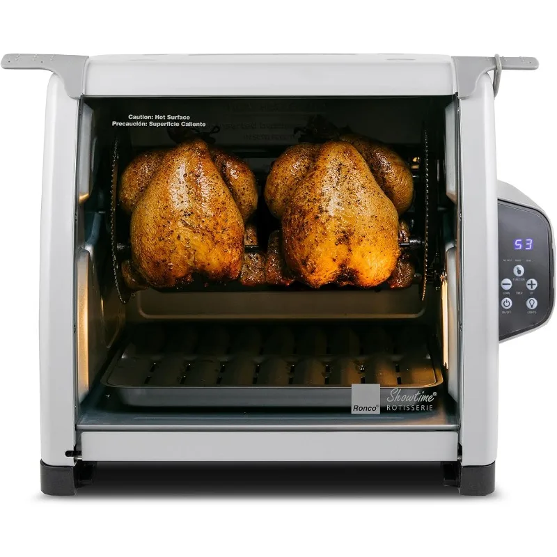 6000 Platinum Series Rotisserie Oven Digital Display 12-Pound Capacity AutoShutoff Includes Rotisserie Spit Multi-Purpose Basket