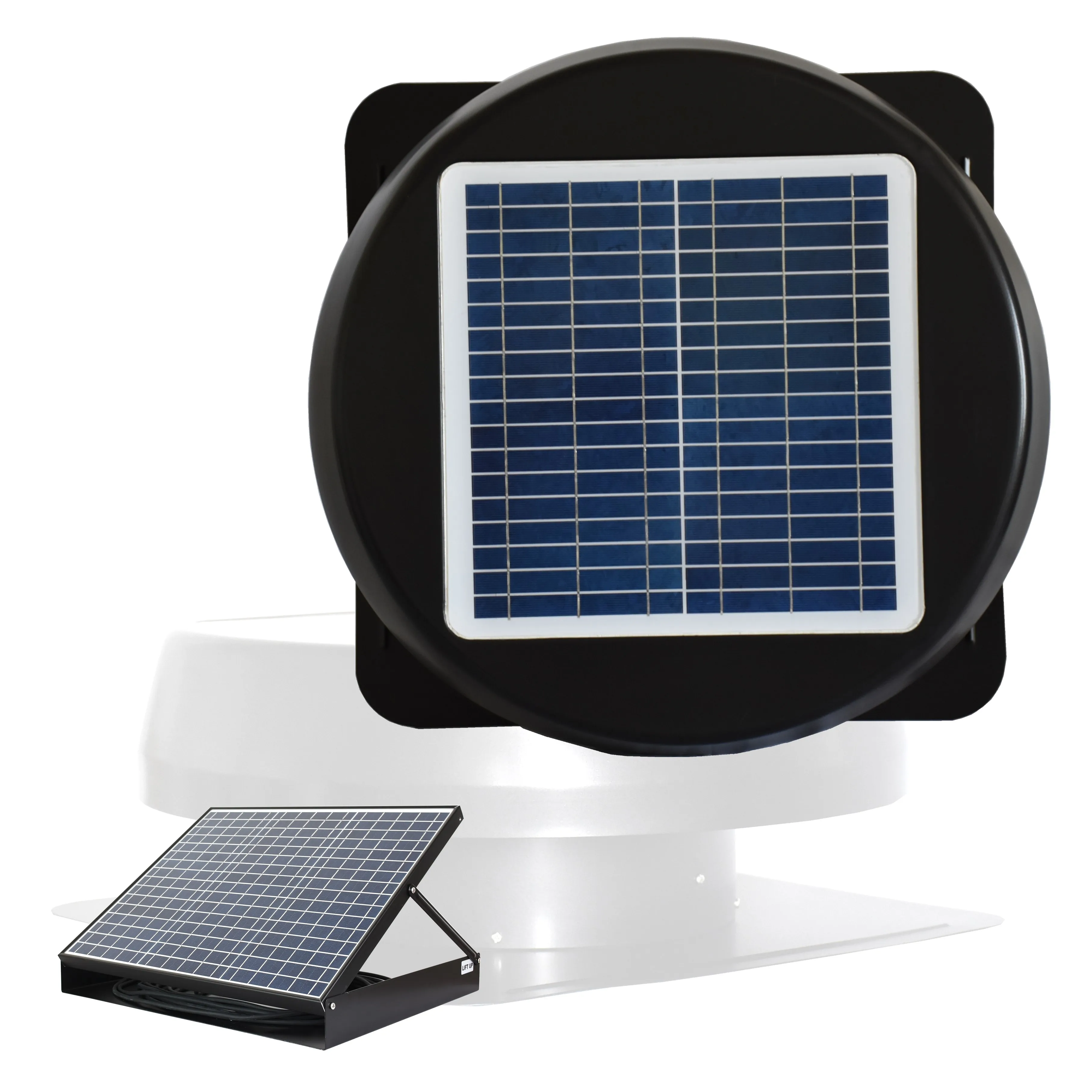 

Solar Battery Powered Roof Ventilation Attic Fan Eco Cooling No Energy Cost Day Night Heat Extractor Vortex Outdoor Exhaust Fan