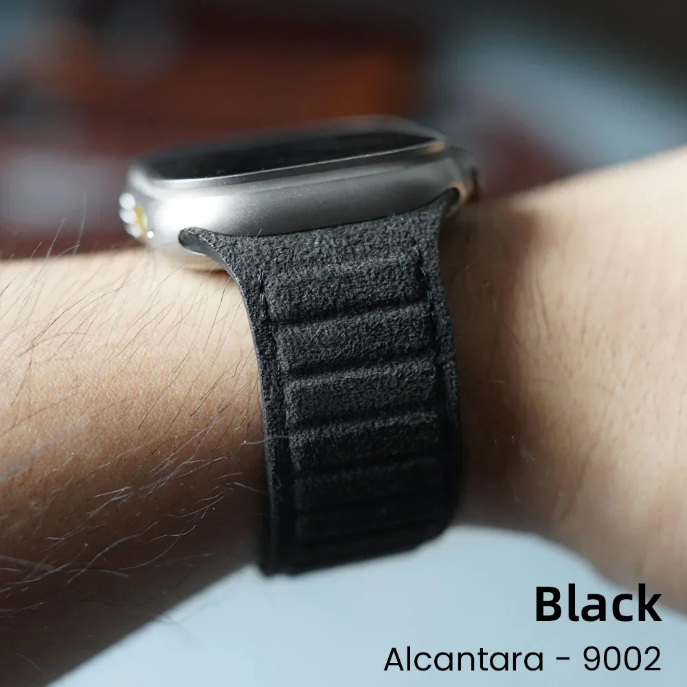 Stark magnetisches ALCANTARA-Armband für Apple Watch Ultra 3 2 Band 49mm 46mm 45mm 44mm Wildleder-Lederband für iWatch 12 11 10 9 SE